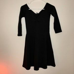 FOREVER21 Sweetheart Black Skater Dress